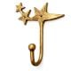 Handcrafted Gold Metal Star Design Wall Hook Decorative